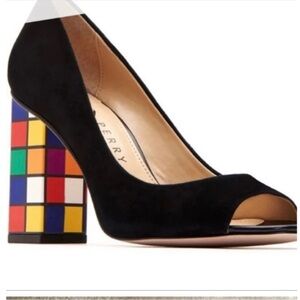 UNIQUE Katy Perry collectible Rubiks Cube OpenToe Shoes Size 7 NWOT